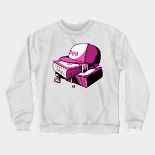 Hustle Design With Dollar Signs Money And Diamonds Pink Crewneck Sweatshirt